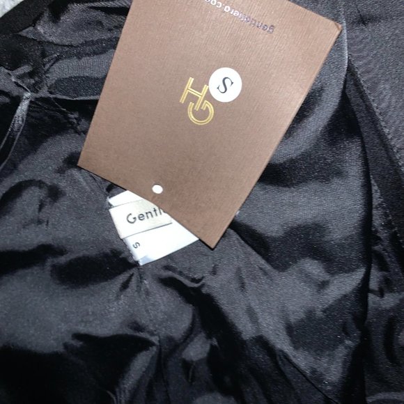 Gentle Herd Black Wool-Cashmere Coat - Picture 5 of 6